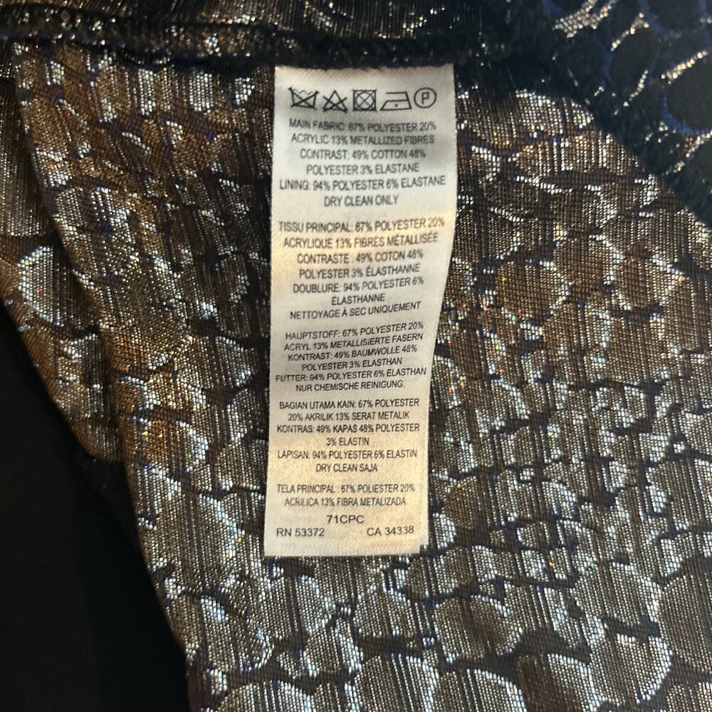 French Connection Y2K Glam Sparkle Ray Fit Flare Mini Sparkle Dress 8 Black - Picture 6 of 7